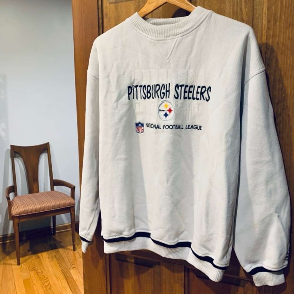 Vintage PRO LINE LOGO 7 NFL PITTSBURGH STEELERS Crewneck Sweatshirt